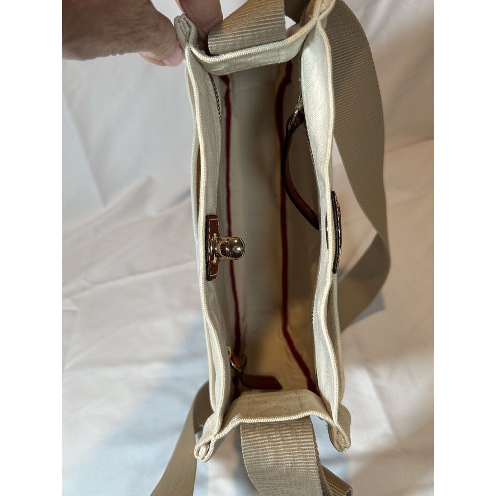 Dooney & Bourke Canvas Crossbody 28 Natural - Picture 6 of 7